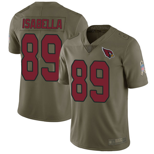 Arizona Cardinals Limited Olive Men Andy Isabella Jersey NFL Football #89 2017 Salute to Service->youth nfl jersey->Youth Jersey